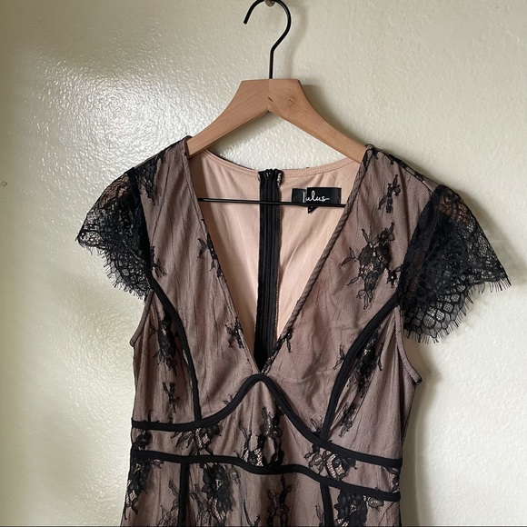 Lulus | Liano Black Lace Skater Dress - Picture 3 of 7